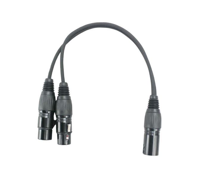 Pure Link PLK-XLRM-2XLRF Y Cable - XLR Male to 2 × XLR Female (30 cm)