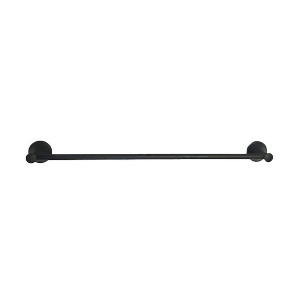 Aqua Zinc Single Towel Rail 60cm Royal Black