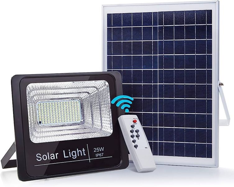 25W HOSELECT Solar-Powered Outdoor LED Spotlight with Remote Control