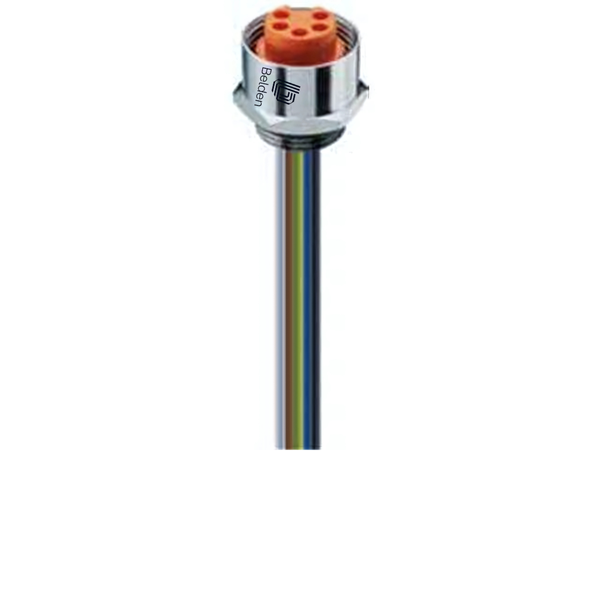 RKF 40/11-02 4-Pole Female Mini Receptacle, Front Mount, 0.5m