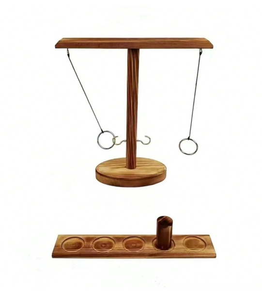 Wooden Ring Toss Interactive Game