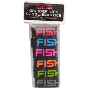 Grinder Line Spool Elastics 6 Pack -19mm Junior (size 20-30 spool reels)