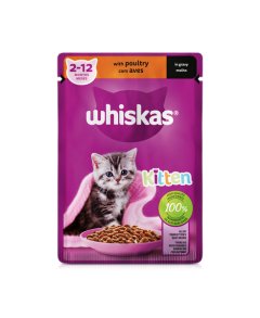 Whiskas Wet Kitten Food Poultry in Gravy 85g