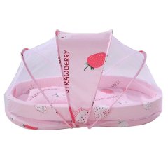 Baby Sleeping Mattress Mosquito Net - Pink