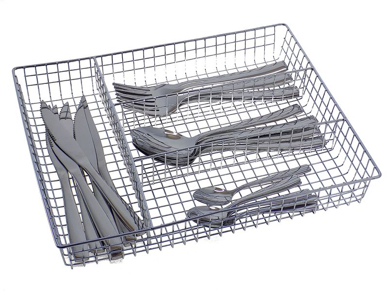 Cutlery Divider Silver and Square Design Cutlery Set - Combo