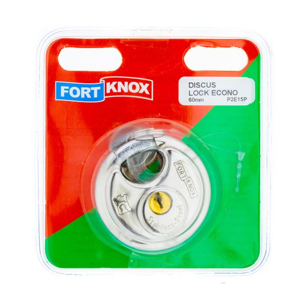 FORT KNOX Discus Padlock Econo Stainless Steel 60mm Q:1 P2E15