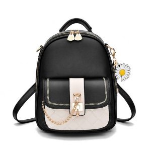 Fashion Soft Leather Backpack, Large Capacity Female Bag Single Shoulder Crossbody Multi-purpose Student Bag