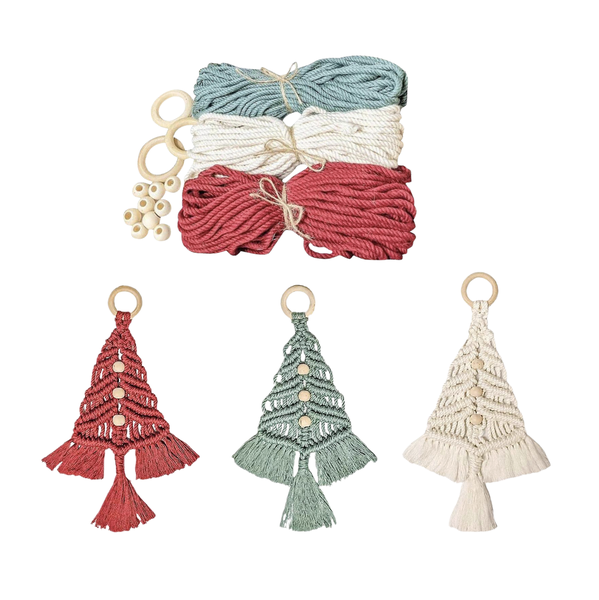 DIY Macrame Christmas Decoration Kit - Christmas Trees