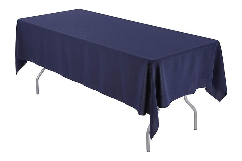 SAER 10 Seater Rectangular Short Navy BlueTablecloth