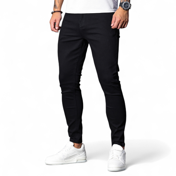 Skinny Jeans for Men -Stretchy Slim Fit Men's Jeans Casual Pants 011- Black