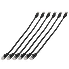 6 Pcs 1 Ft Flat Internet Network Cable With Snagless Rj45 Connectors
