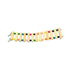 Wooden Bridge Hanging Ladder Climbing Toy for Hamster Parrot Small Pets