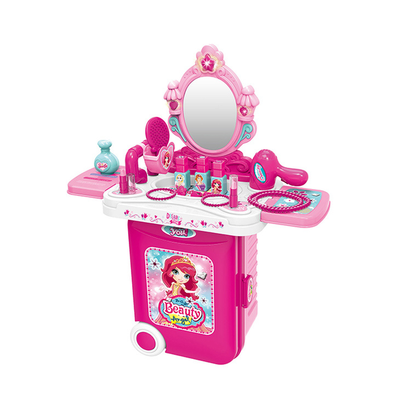 Children's Toy 3-in-1 Dressing Table Set Travel Suitcase