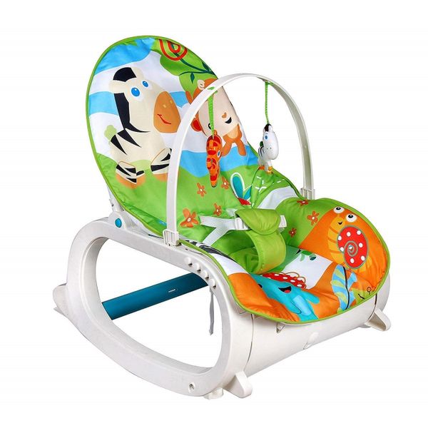 Baby Station Infant-to-Toddler Rocker Colorful Jungle with Toys and Music