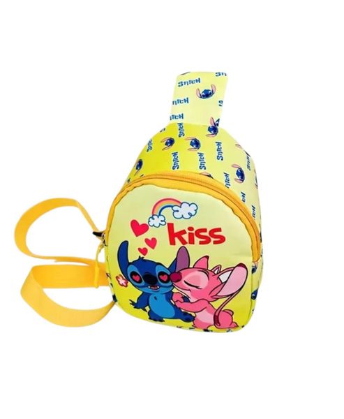 DISNEY Stitch &amp; Angel Vintage Crossbody Bag - Yellow
