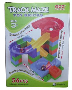 Track Maze Toy Bricks with Marbles