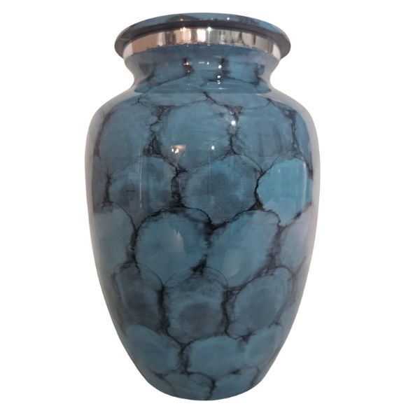 Purple Cloud Effect Aluminium Memorial Cremation Urn For Ashes