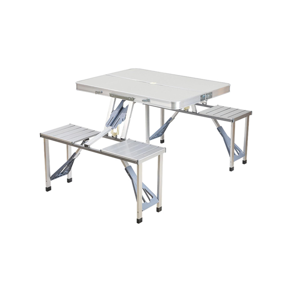 4-Seat Folding Picnic Table, Lightweight Aluminum for Outdoors