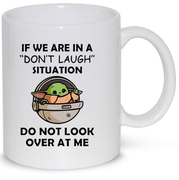 Don't Laugh Situation Baby Meme Funny Gift Coffee Mug (11Oz Normal Size)