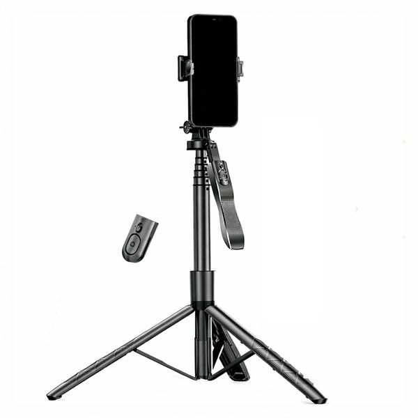 1.8m Selfie Stick Tripod Stand for Phone with Remote Control 360 Rotation