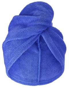 VickyD Premium Multipurpose Terry Microfibre Hair Turban Wrap with button