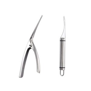 Stainless Steel Seafood Tools Shrimp Peeler Prawn Line Cutter