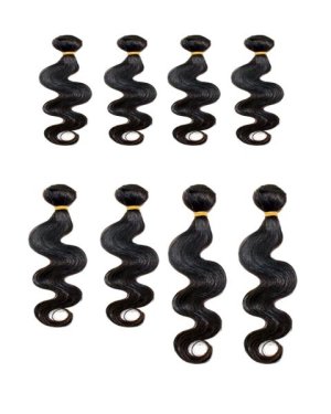 BLKT Body Wave 8PCS Human Blend Hair weaves package 14'16'18 #4