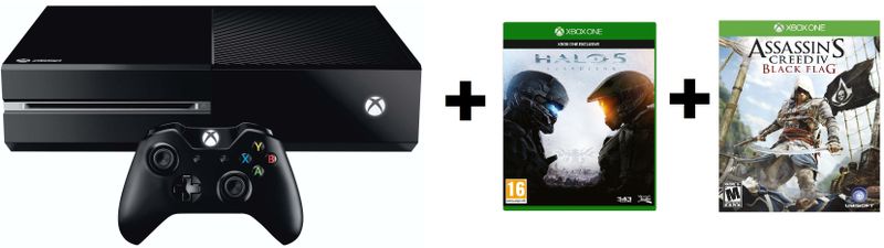 Xbox One 500GB + Halo 5 Guardians + Assassins Creed Black Flag (Xbox One)