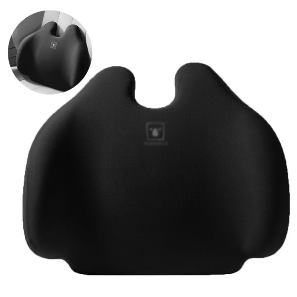 Back Lumbar Support Memory Foam Pillow-Black