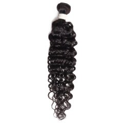 100% Human Hair Water Wave Bundles Black Unprocessed Human Hair 12 Inch