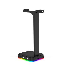 Desktop RGB Light Display Headphone Stand Headset Holder