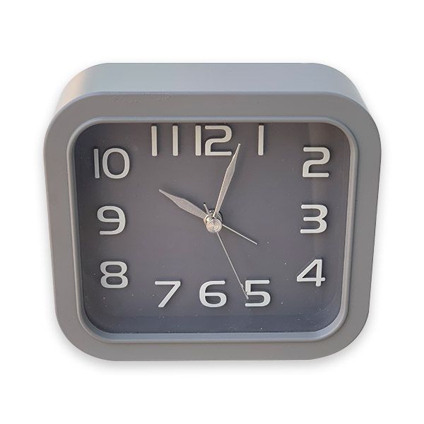 No Place Like Home - Clock - Alarm - Plastic - Square - 10cm x 12cm