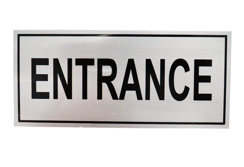 Aluminium Sign (20cm x 9cm) - Entrance