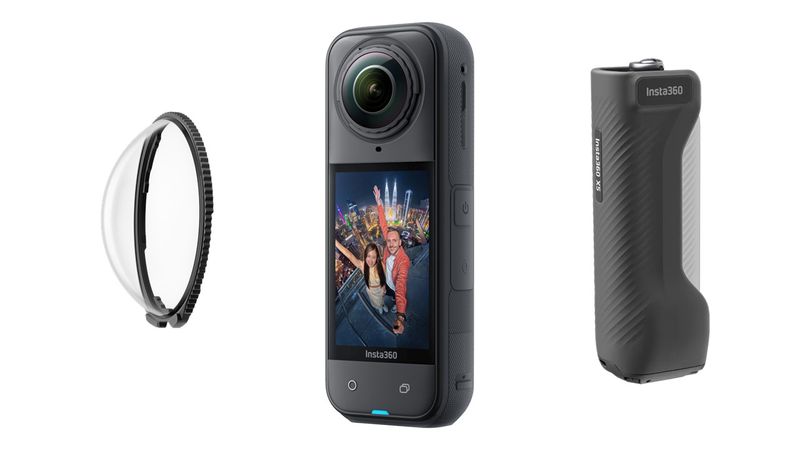 Insta360 X5 8K 360 Camera Bundle with Lens Guards and Utility Handle