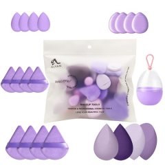 Makeup Sponge Set 21P Cosmetic Sponges Durable Beauty Sponge Blender-Purple