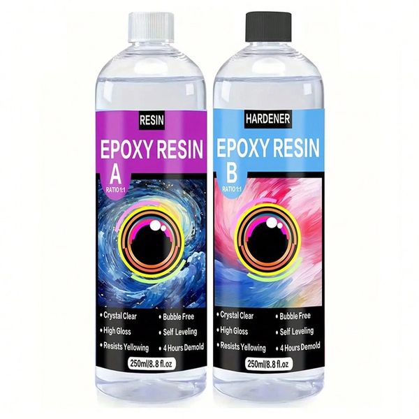 A&amp;B Resin 500ml Crystal Clear Epoxy Resin Hardener