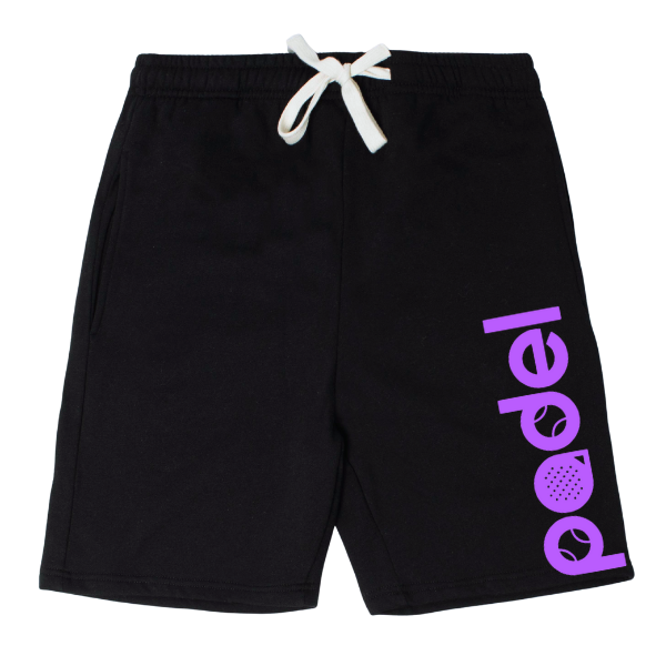 Padel Premium Shorts 240gsm Lightweight Polycotton - Black and Purple