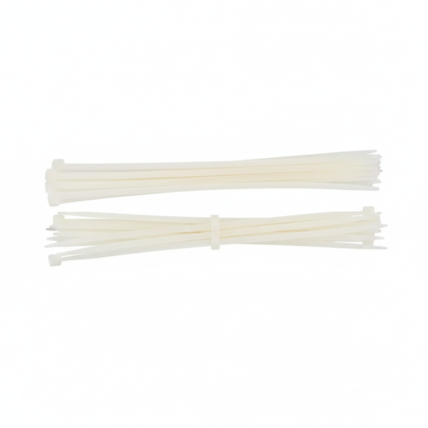 Nexus 100 Piece White Nylon Cable Ties 4.8mm x 300mm - 2 Pack