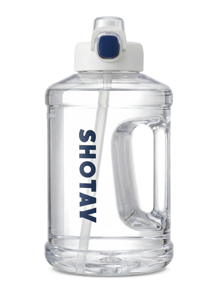 2L - Lightweight Sports Reusable Water Bottle with Flip-top Lid &amp; Handle