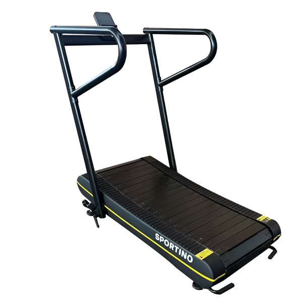 SPORTINO Home Fitness Folding Curved Non-Electric Treadmill Jogging Machine