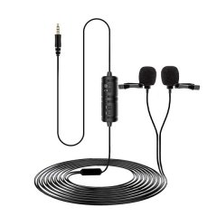 3.5M Dual Head Collar Clip Lavalier Microphone -VM50