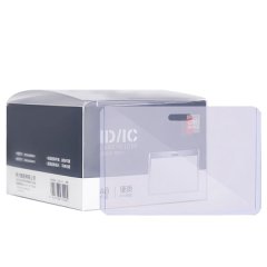 Deli Name Badge Horizontal Transparent 48pcs