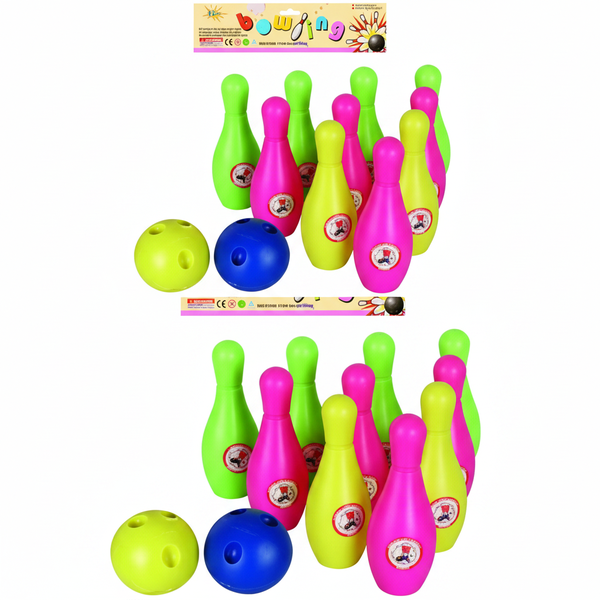 Game Mini Bowling Set - 16cm Pins, 12 Piece with 2 Balls - 2 Pack