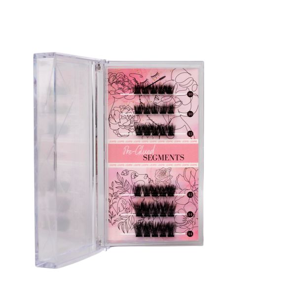 Pre-glued lash segments - Gemma (Reusable No-Glue Lashes)