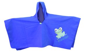 ThatGr8 Kadopi Frog - Grey - Kids Hooded Microfibre Towel
