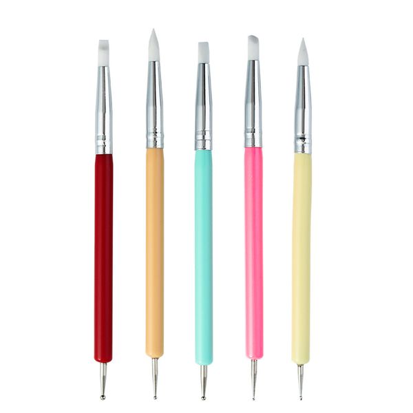 5 Pieces Nail Art Point Drill Drawing Brush Kit