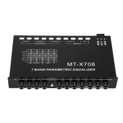 7-Band Car Audio Equalizer, With CD/AUX Input Select Switch,Black