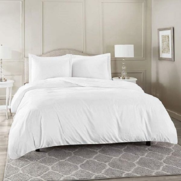Wonder Towel Luxury Crease-free Hotel Duvet Cover Set Double White