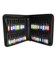 Luggage Zippered Key Case Organizer Binder (30cm) &amp; 36 Piece Key Tags