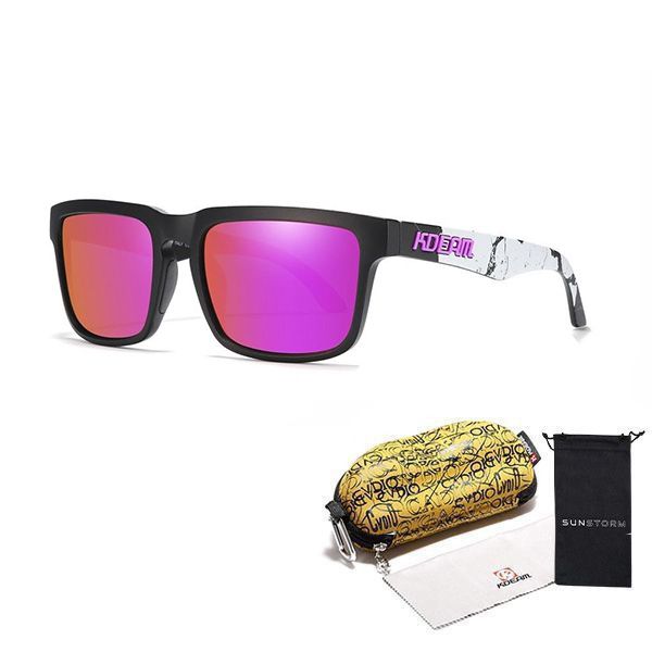 Kdeam Purple Haze - Polarised Lifestyle Sunglasses for Men with SS Sleeve